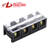 Bloc de bornes robuste 600V, ignifuge, avec coque noire et couvercle anti-poussière, connecteur à vis fixe pour plaque à haute conductivité