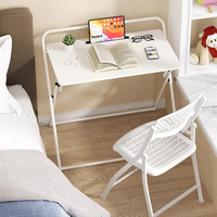 Bureau d'ordinateur portable en bois miniature moderne pour étudiants, table d'étude, bureau pliable simple pour étudiants, utilisation au chevet du lit
