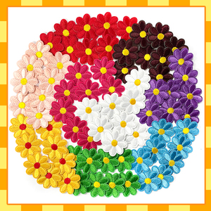 9 mini-appliques brodées en forme de marguerite, petites patchs floraux thermocollants ou à coudre <span class=keywords><strong>pour</strong></span> vêtements, sacs, chapeaux, et projets DIY - Product Image 6