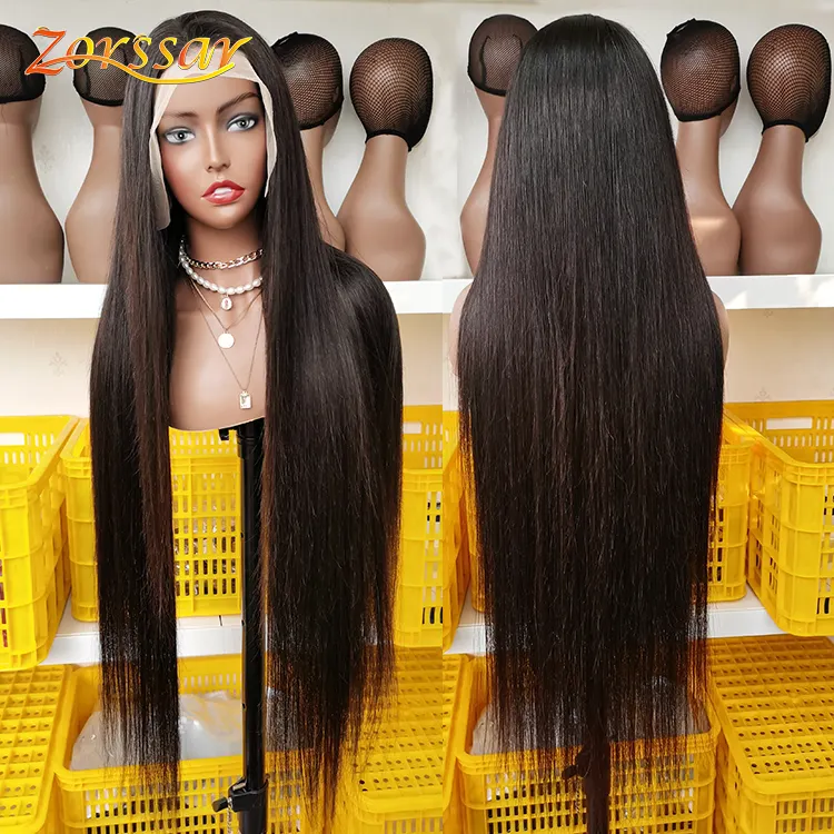 Парик Из прямых человеческих волос, 30 дюймов, 40 дюймов, малазийский парик из натуральных волос для черных женщин, дешевые парики на сетке спереди