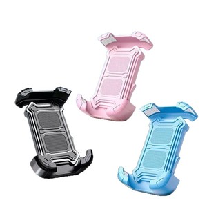 Pink Phone Mount For Motorcycle Riding With One Touch Release ABS Material Shock Absorbing Design - Product Image 2