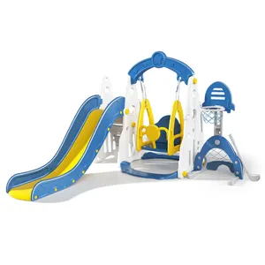 Hot Selling play children's slide and swing set kids swing set plastic slide baby swing slide set