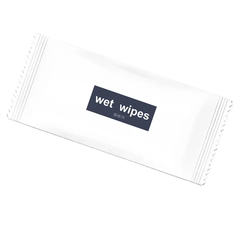 Logo cetak kustom belanja online paket individu non-tenun kain tisu basah pembersih tisu basah tisu pembersih
