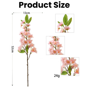 Branches d'arbre de cerisier artificielles en soie blanches et roses pour mariage et Noël, tiges de sakura pour centre de table de mariage - Product Image 2