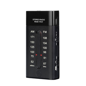 Factory Ultra Compact Pocket Size AM FM Stereo Radio with BBS Noise Reduction Analog Tuning and Earphone Jack Battery Operated - Product Image 1