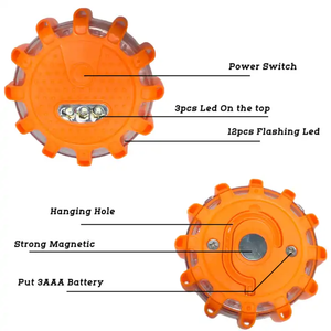 Construction Emergency <strong>Rotating</strong> Flashing Roof <strong>Warning</strong> <strong>Light</strong> <strong>Led</strong> Road Flare 12+3 <strong>Led</strong> Traffic <strong>Warning</strong> <strong>Light</strong> - Product Image 6