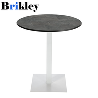 Prix d'usine, table de salle à manger extérieure moderne en HPL imperméable, surface solide, pour usage hôtelier