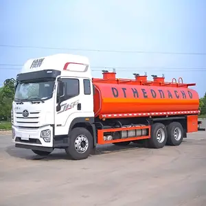 FAW 유조선 트럭 6X4 연료 탱크 트럭 오일 화학 액체 모바일 연료 유조선 트럭