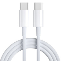 Kabel Data Tipe C ganda, 60W/100W, pengisian cepat 5 Core, 3A/100W untuk pengisian daya ponsel & Transfer Data