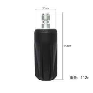 Stim High Pressure Spray Gun Rotary Lotus Turbine Head 1/4 Quick Connect <b>Car</b> Wash Water Gun Nozzle Black Aluminum Alloy - Product Image 2