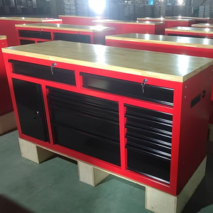 Carrito de Herramientas Móvil de Metal con 11 Cajones, Banco de Trabajo con Ruedas <span class=keywords><strong>para</strong></span> Garaje, con 6 Ruedas y 1 Puerta - Product Image 4