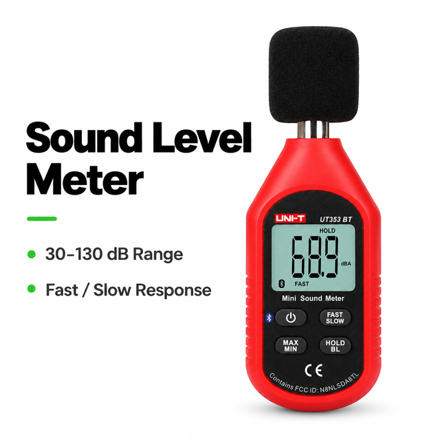 UNI-T UT353 Noise Meter Sound Level Meter 30-130dB Mini Digital Decibel Monitor
