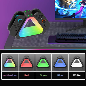 HBS-2801 pour <span class=keywords><strong>Switch</strong></span> 2 4in1 Controller Charging <span class=keywords><strong>Dock</strong></span> Avec RGB Light Charging Grip Station Chargeur Stand pour NS2 - Product Image 3