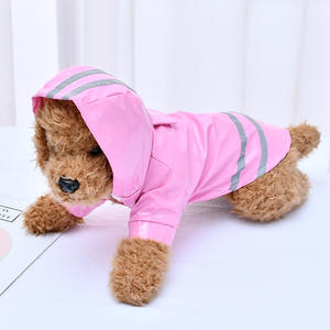 Ventes directes d'usine Imperméable pour chien en PU Bande réfléchissante à capuche pour <span class=keywords><strong>Teddy</strong></span> Bichon Tour en plein air Vêtements pour animaux de compagnie en gros - Product Image 3