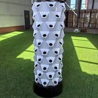 Système de jardinage hydroponique en tour à 10 niveaux, 80 trous, réservoir d'eau de 30L pour serre - Équipement de culture hydroponique pour légumes