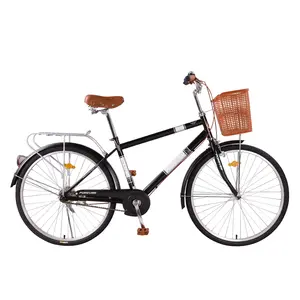 Vélo de route rétro en acier 26 pouces, bicyclette de ville à 7 vitesses, vente en gros,