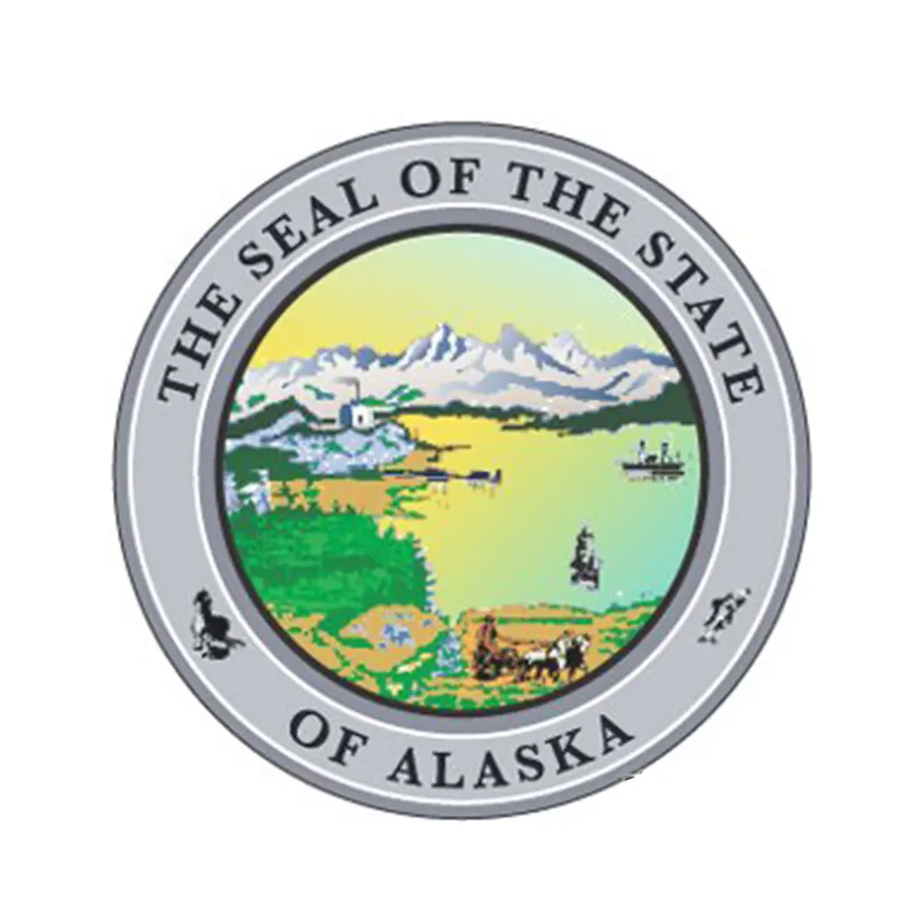 Emblema macio personalizado do alasca da américa 2020