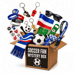 Coffret Cadeau Personnalisé Durable et Léger, Cousu à la Machine, pour Fans, Boîte Mystère 2026, Équipe de Football, Fête Sportive, avec Drapeau, Autocollant et Badge - Product Image 6