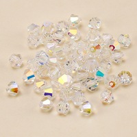 Perles en verre de cristal AB facettées transparentes de haute qualité 4mm 6mm 8mm 10mm en gros pour la fabrication de bijoux