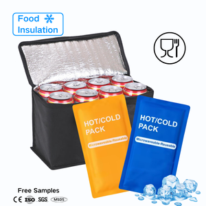 Bolsas refrigeradoras de gel suave de nailon reutilizables, bolsa de almuerzo aislada duradera para trabajadores de oficina de diseño único portátil - Product Image 1