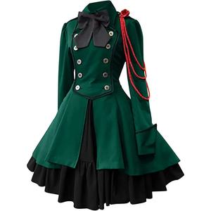 Medieval Renaissance <strong>Lolita</strong> <strong>Dresses</strong> Elegant Bow Long SleevesRuffle Gothic Ball Gown Steam Punk Cosplay Princess <strong>Dress</strong> Party Wear - Product Image 6