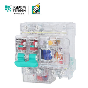 Tengen 63A ตัดวงจรป้องกันการรั่วไหล2P, ตัวตัดราง DIN 220V ใช้ในครัวเรือน - Product Image 2