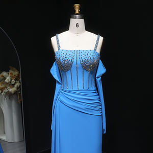 Sharon قال SH569 فاخر كريستال حورية البحر فستان حفلة موسيقية مع قفازات فتحة عالية طويلة النساء فساتين التخرج مساء - Product Image 3