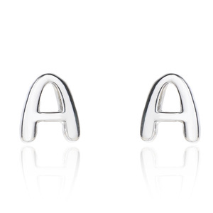 Pendientes de plata de ley S925 con 26 letras, <span class=keywords><strong>a</strong></span> la moda y simple, clásicos, para hombres y mujeres, regalo al por mayor - Product Image 4