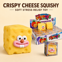 Jouet Squishy en Forme de Fromage Croustillant, Visages Amusants, Jouets Anti-Stress à Presser, Cadeau, Boîte de Présentation de 12 Pièces