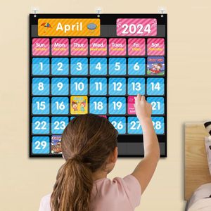 Calendrier de poche pour la salle de classe, calendrier mensuel et tableau météo noir pour l'apprentissage des élèves - Product Image 3