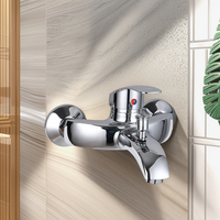 Robinet de baignoire mural thermostatique moderne ITALOMIX en alliage de zinc, eau chaude et froide, mitigeur à poignée unique avec valve en céramique