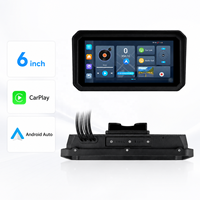 Caméra DVR Moto Double Objectif Carplay Android 14 4G SIM 4G+64G Écran Tactile HD 6 Pouces 1440*720 pour Navigation Moto