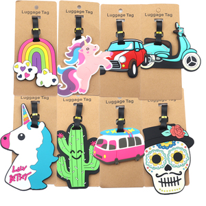 Étiquette de bagage de Golf en Silicone souple, en Pvc, lettre, accessoires de voyage, animaux de dessin animé, étiquettes de bagages vierges personnalisées - Product Image 6