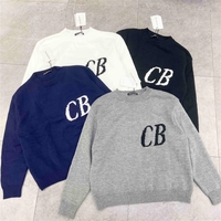 Pull en maille pour homme Cole Buxton, best-seller, motif décontracté, col rond, coupe ample et oversize, idéal pour l'hiver