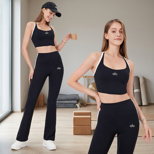 Soutien-gorge de sport sculptant sans couture pour femme, col carré, grande taille, bonnet push-up, séchage rapide, Spandex/Nylon, ajusté - Product Image 3