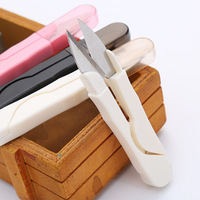 Ciseaux à coudre portables en acier inoxydable faits à la main, tête de couteau en forme de U, coupe-fil à ressort, tissu, point de croix, fil