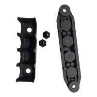 Bloc de bornes automobile noir 250A pour distribution d'énergie 48V CC, barre omnibus M8 de 5/16'' avec 4 goujons et contacts en cuivre et acier inoxydable