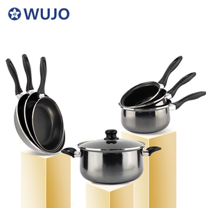 Không Dính Sứ Men Soup Pot Set Gương Tráng Men Gang Men <span class=keywords><strong>Cookware</strong></span> Soong Set - Product Image 1