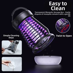 OMNI CATCH Nueva Lámpara Antimosquitos para Acampar al Aire Libre, Luz LED, Descarga Eléctrica de Alto Voltaje de 2000 V, Modos de Potencia Ajustables, Plástico - Product Image 4