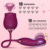Neuer Rosen-Vibrator Erwachsenen-Sexspielzeug Weiblicher Klitoris-Nippel-Stimulator G-Punkt Vakuum-Stimulator Dildo für Frauen Finger-Vibrations-Stimulator