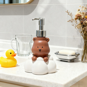 Distributeur de savon <span class=keywords><strong>liquide</strong></span> Cloud Bear, pour la maison, l'hôtel, la salle de bain, flacon élégant à pompe pour le lavage des mains et du corps - Product Image 2