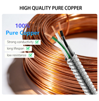 Cable JZD UL1569 Tipo MC de 250 pies, en Stock, con Armadura de Aluminio Entrelazado, Cable de Cobre THHN, para Cableado Residencial y Comercial
