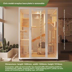 Muebles Elegantes para Gatos, Casa para Gatos con Base Antideslizante de Lujo, Interior Suave y Cálido, Fácil de Montar, Resistente al Desgaste, Estilo Chris - Product Image 2