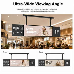 Affichage numérique publicitaire suspendu à <span class=keywords><strong>double</strong></span> écran ultra-mince pour centre commercial, avec écran LCD allongé <span class=keywords><strong>double</strong></span> face, Android et Wi-Fi - Product Image 5
