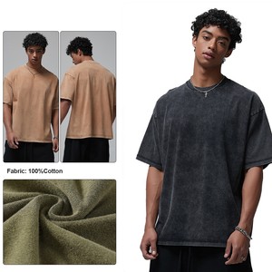 T-shirt Homme Oversize en Coton Lourd 275g AR9000 – Qualité Supérieure, Personnalisable, Effet Délavé – Vente en Gros - Product Image 2