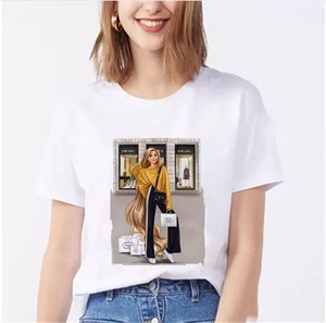 Summer custom logo simple women t-shirt - Product Image 2