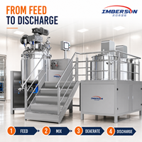 Système de mélange sous vide industriel 3000L avec plateforme et tuyauterie, pour usine à grande échelle, nouvelle ligne de production, émulsifiant chimique sous vide SUS