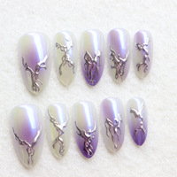 Ongles à presser Tacana 10 pièces, dégradé doux, haute qualité, vente en gros, nouvelle arrivée, promotion, personnalisables, faible MOQ, capsules d'ongles à couverture complète