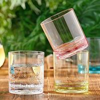 Vente en gros 12oz 16oz tasse à eau en verre de fête de whisky propre rechargeable de luxe avec logo personnalisé