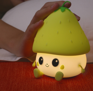 Holiday Gift Cute Cartoon Strawberry Silicone <b>Night</b> <b>Light</b> USB Rechargeable Small <b>LED</b> Bedside Lamps for Kids bedroom Home Dec - Product Image 5